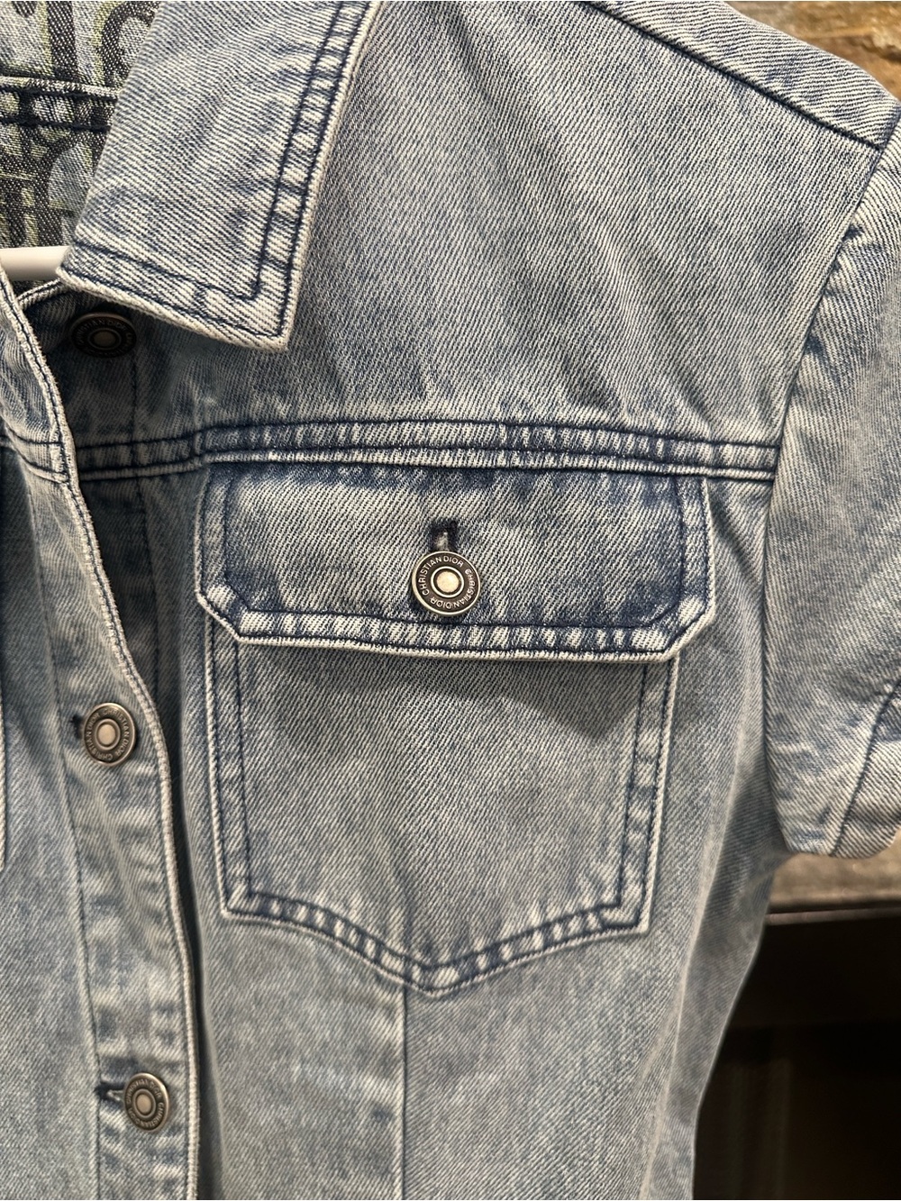 Light Wash Denim Shirt Dress size S - Picture 3 of 6